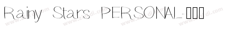 Rainy Stars PERSONAL字体转换